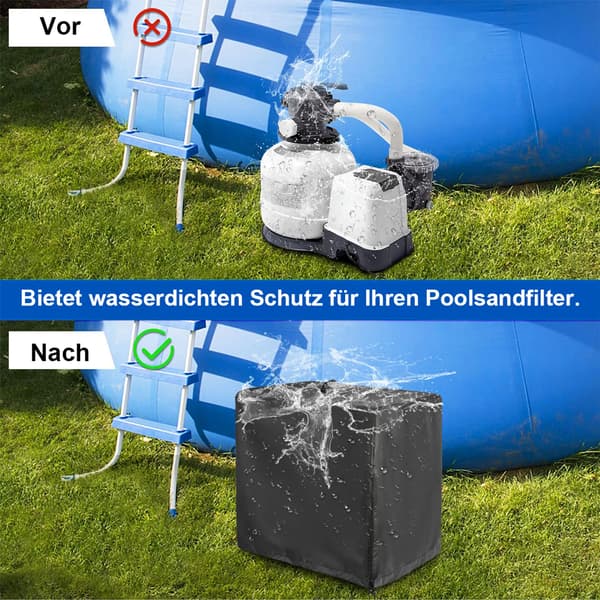 Vattentätt 55*50*62 cm poolskydd för INTEX poolpump sandfiltreringssystem