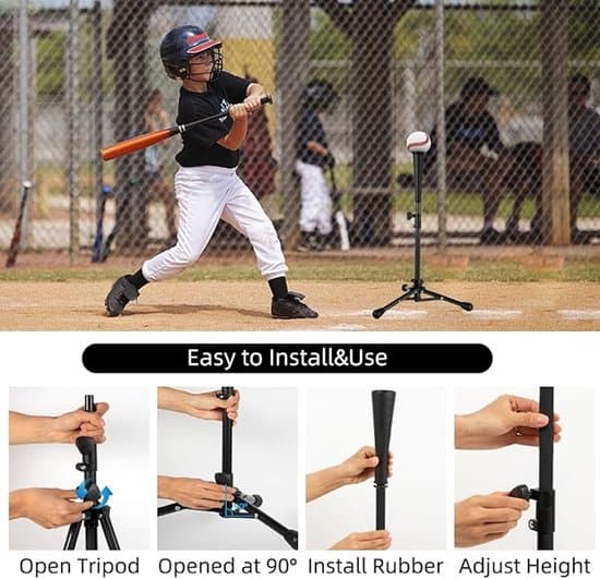 60-90 cm justerbart slagställ för baseboll/softboll