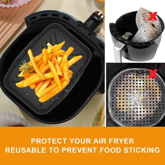 100-pack Air Fryer Silikonbricka Pergamentfoder - 20x15 cm