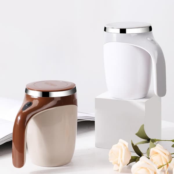 400 ml fuldautomatisk rørekop i rustfrit stål - Kaffefarve