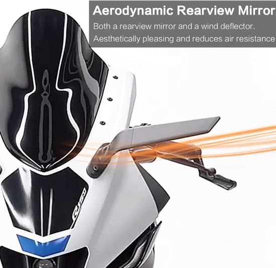 Justerbart Roterende Aerodynamisk Bakspejlsæt til Racermotorcykler