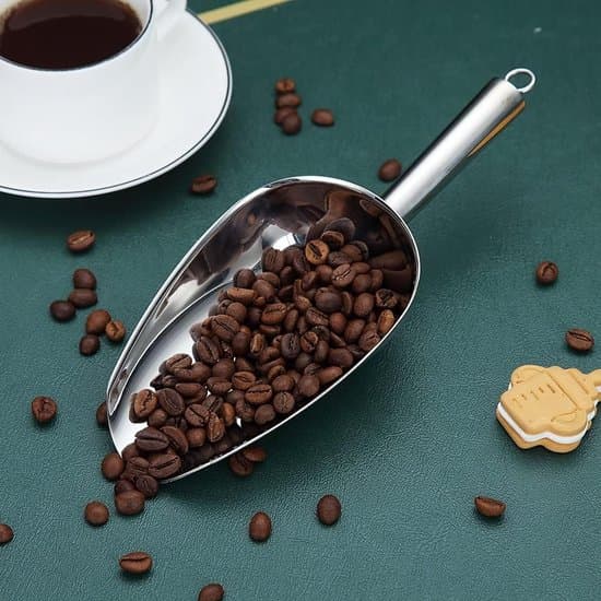 Premium kage- og melscoop i rustfrit stål, 8 oz / 9 tommer, sølv