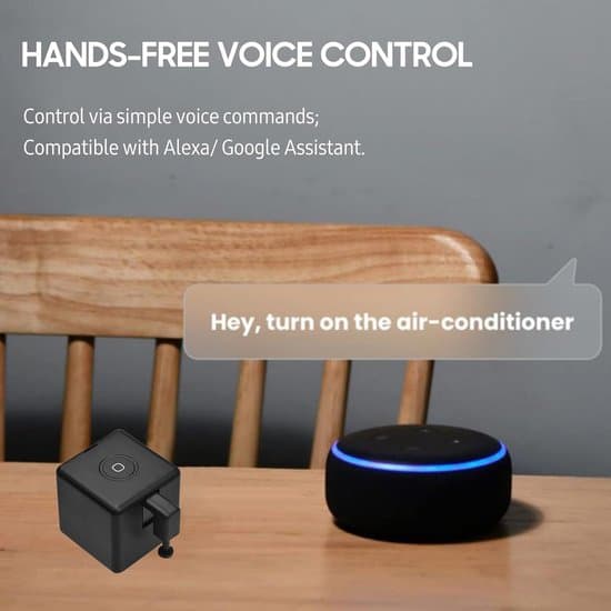 Smart Fingerbot - App-controller - Hjemmeautomatisering - App- og stemmestyring - 5,7 x 5,7 cm - Hvid
