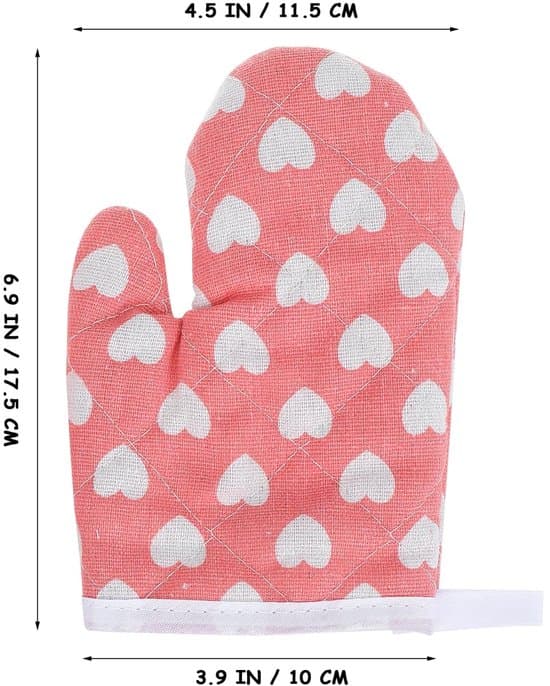 Matlagningshandskar (2-pack) - Värmebeständiga - Bomull - Rosa
