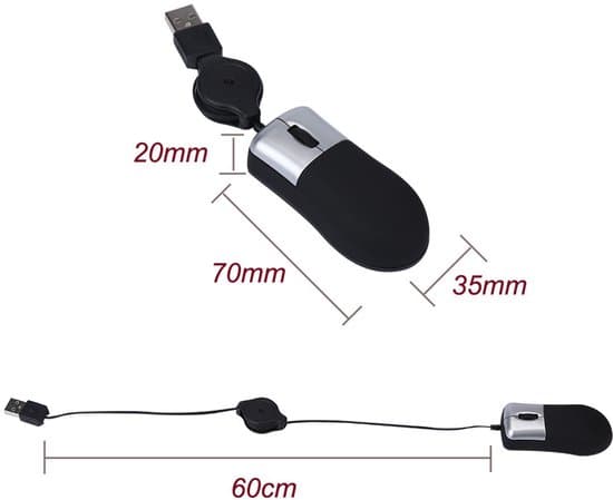 Mini optisk USB-mus med rullehjul til bærbare computere - Sort