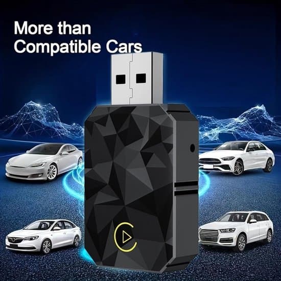 Trådløs CarPlay-adapter - Bilkonverter - Bilforbindelse - Hurtig stabil forbindelse - Kompakt design - Sort