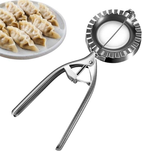 Degformare - Dumpling maker - Gör snacks - Rostfritt stål - 36 x 9 cm - Silverfärgad