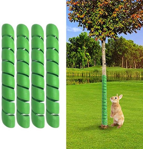 Trädskydd - Stammskydd - Plantsskydd - Spiraldesign - 4-pack - Grön