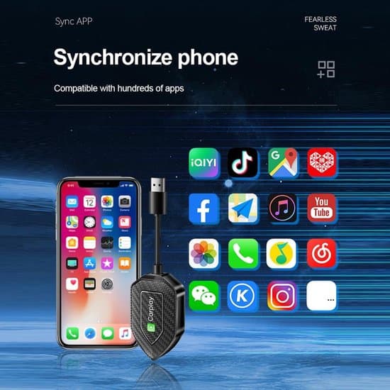 - 2-i-1 trådløs Bluetooth 5.0 Android bilboks, skjoldformet dongle, plug and play.
