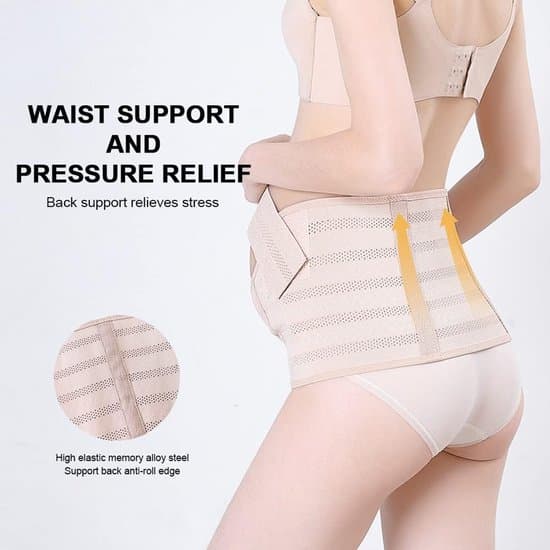 Maternity Abdominal Support Band, Justerbart Graviditetsbälte (Beige, XL).