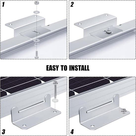 st Aluminium Solpanelmontering, Z-formad, Lämplig för Fordon & Tak