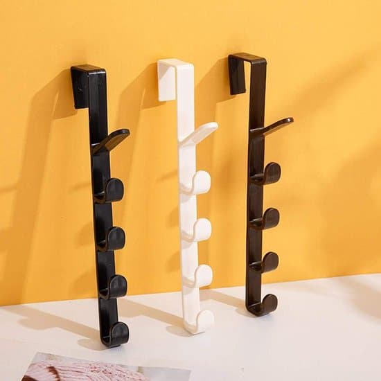 Dörrkroksset (2-pack, med 5 krokar) - Perfekt för förvaring av väskor, kläder och rockar.