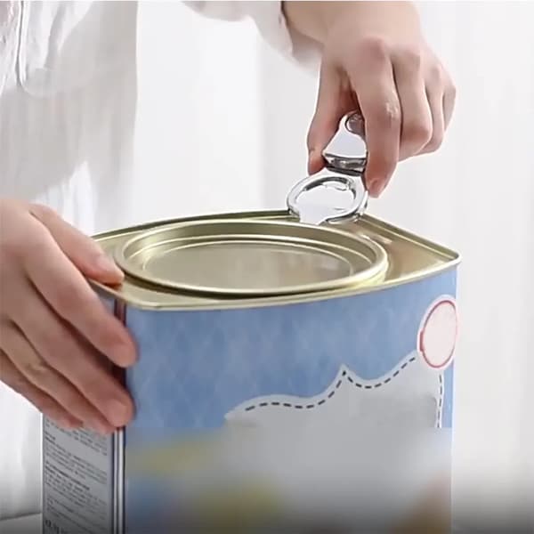 Genanvendelig flaskeåbner i rustfrit stål med prop – 2-delt sæt, foldbart design