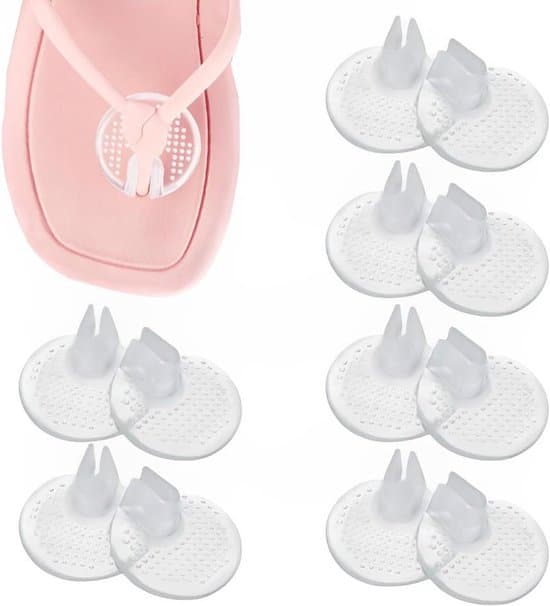 6 par unisex-tofflor med tåskydd i silikon
