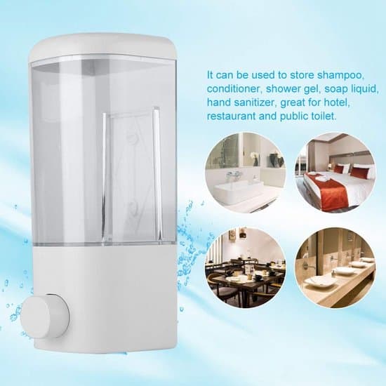 Vægmonteret sæbedispenser 400 ml - Manuel sæbedispenser - Brusegeldispenser - Shampoo Dispenser - Plast - Holdbart Design - Lotion Dispenser