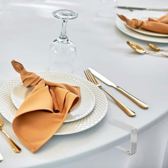 Bordsduksklämmor - Rostfritt stål - 10-pack - Silver