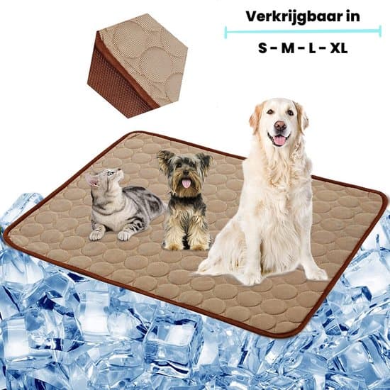 Køletæppe til kæledyr (egnet til katte og hunde) | 100 x 70 cm Brun | Plus Size