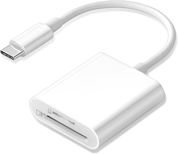 USB-C kortläsare, kortläsare, stöder SD- och MicroSD-minneskortadaptrar för iPhone 15 16/iPad/MacBook/Mac, plug and play - 2 stycken