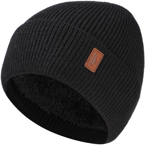 Stickad mössa - Varm och ventilerande vintermössa - Unisex ribbstickad mössa - Varm mössa - Mjukt fleecefoder - Grå