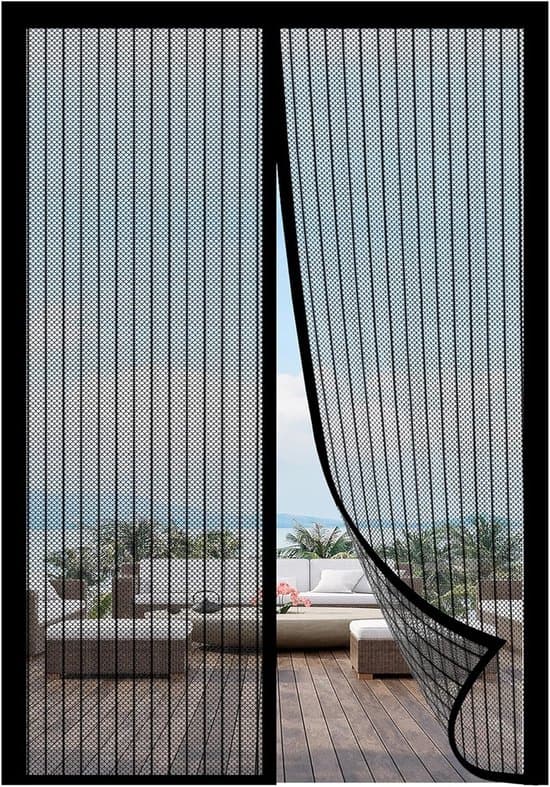100x230cm Magnetisk Sort Premium Polyester Fluenet
