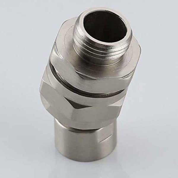Brusehoved - Universal - Roterende - Messing - Børstet nikkel