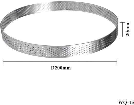 Utskurna kakringar - 3-pack - Utskurna kakringar - Rostfritt stål - Diameter 20 cm - Höjd 2 cm - Silver