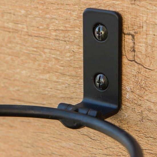 3-pak 15 cm foldbare sorte vægmonterede plantepottestøtteringe