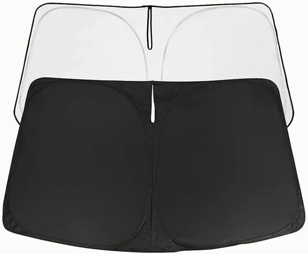 2-pack vikbara solskydd för vindruta och sidorutor i mesh (145x80cm)