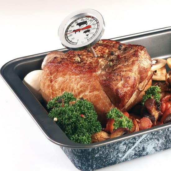 Köttermometer - kökstermometer - termometer - grilltermometer - kökstermometer med sond - rostfritt stål - silver