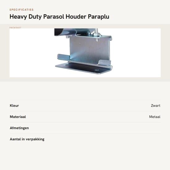 Kraftig parasolholder - Parasolfod - Justerbar