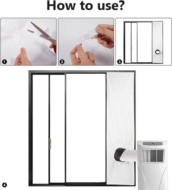 AC vinduesforseglingssæt, 300 cm, skydedøre, hvid