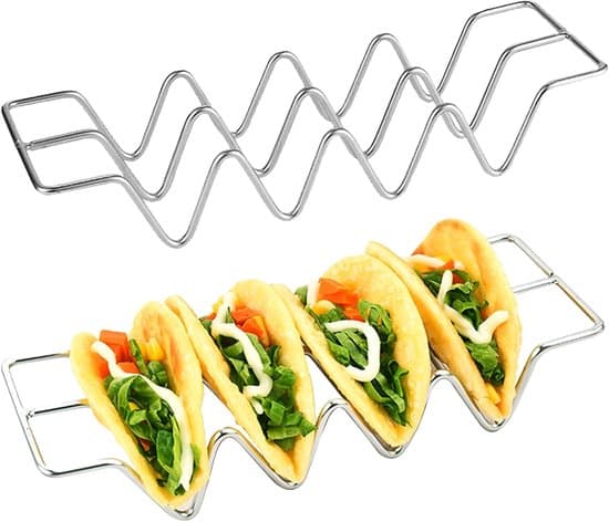 2-delt tortillaholder i rustfrit stål til restauranter og fester