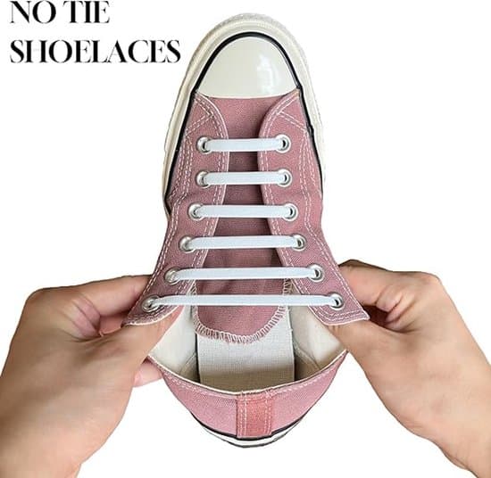 Silikone snørebånd - Sort - 4 cm