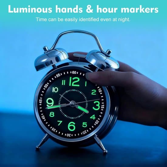 Väckarklocka för djupsovare - Dubbelklocka - Pålitlig väckning - Ultratyst drift