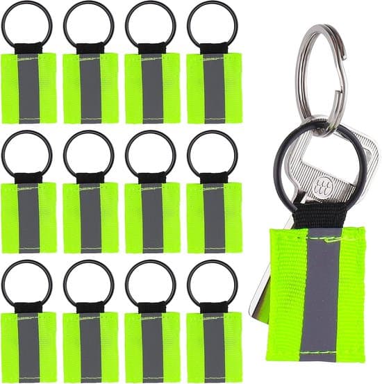 12-pack Högreflekterande Nyckelring och Dekalset i Nylon