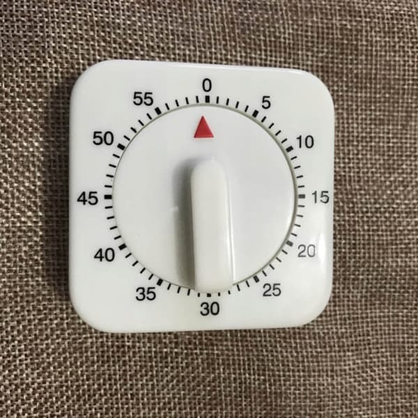 Mekanisk vit kökstimer för hushåll med nedräkningsfunktion (2-pack)