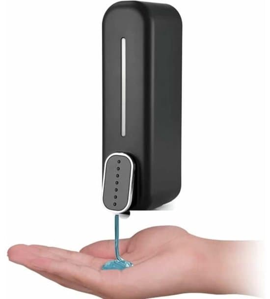 Väggmonterad Tvåhuvud 350 ml Tvål-/Schampodispenser - Svart