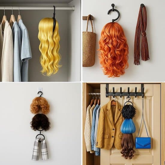 5-delt bærbart foldbart hvidt ophængsstativ til parykker og hatte