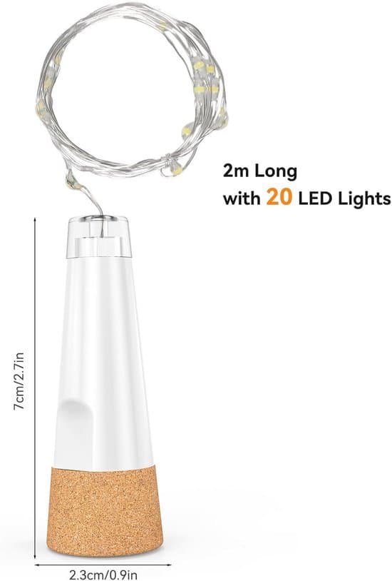 Genopladelig LED-flaskelys til dekoration