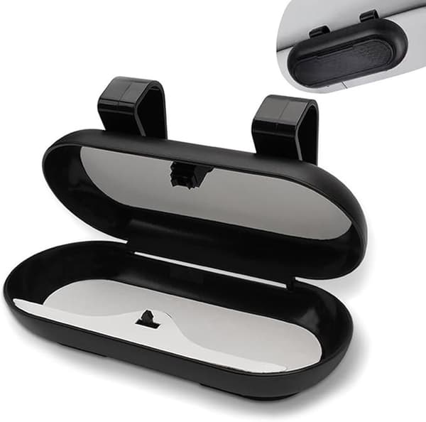 Bil solbrille opbevaringsboks, sort, solskærm opbevaringsboks