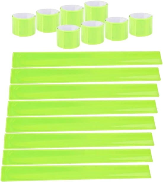Reflekterande snäppfästen - Fluorescerande armband - 20-pack