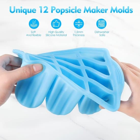 Silikone isforme, 12 ispindeforme, ispindeform små isforme, Silikone isforme, BPA-fri ispindemaskine, Ispindemaskiner med 50 pinde