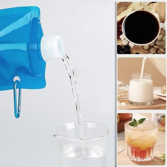6 stk. 500 ml foldbare hydreringspakker med klips til udendørs aktiviteter