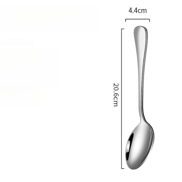 Espressoske, minikaffeske, 20 cm rustfri stål ske, til desserter, te, 6-delt sæt.