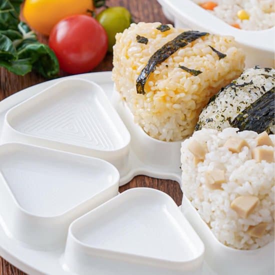 6-facks non-stick triangulär risbolls- och sushiformsats