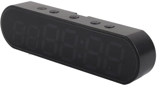 Multifunktionell bärbar träningstimer med 30 timmars batteritid, svart