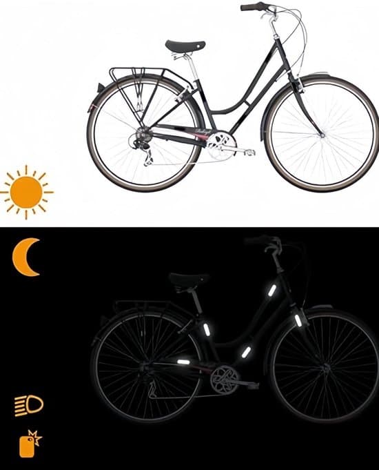 2-pack reflekterande runda och remsformade säkerhetsdekaler - svart