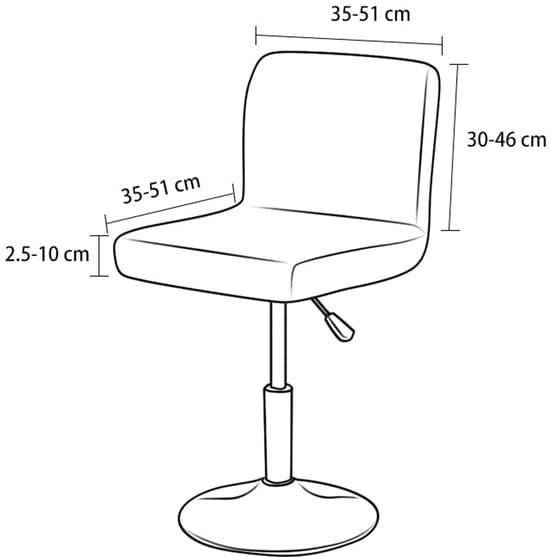 Elastiska stolsöverdrag - 4-delat set - Universal - Med ryggstöd - Benvit