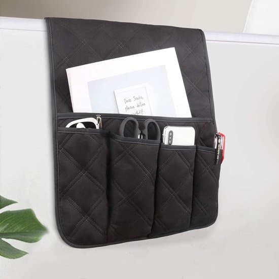 Armlæn opbevaringstaske - 5 rum - 90 x 33 cm - Sort