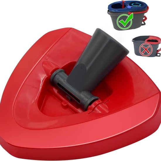 Ersättningsmopphuvud för Vileda/Cedar mikrofibermopp med dubbelspårssystem, plastbaslock och tillbehör för triangulär mopp